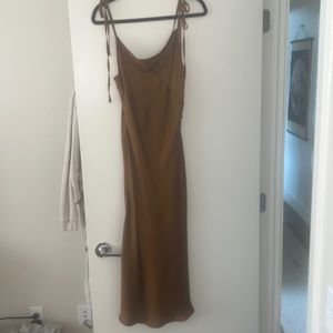 &merci brown silk dress